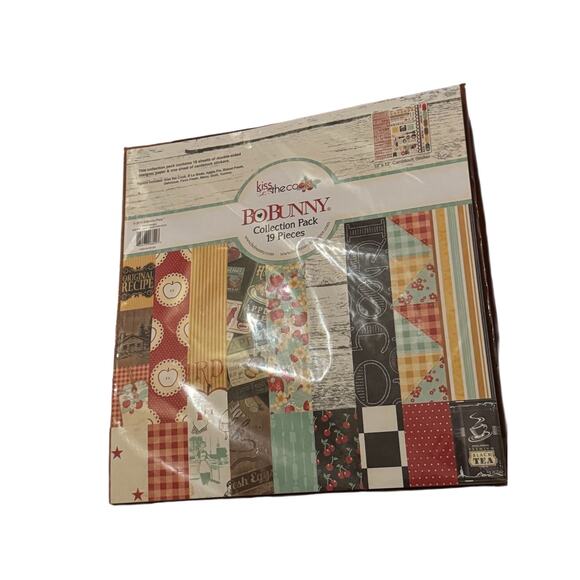 BoBunny Kiss the Cook 12x12 Scrapbook Paper Collection Pack 19pc NEW Sealed - Picture 1 of 6